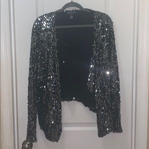 Sequins Cardigan Plus Size